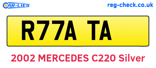R77ATA are the vehicle registration plates.