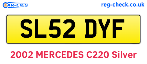 SL52DYF are the vehicle registration plates.
