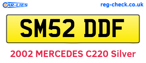 SM52DDF are the vehicle registration plates.