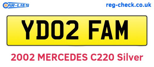 YD02FAM are the vehicle registration plates.