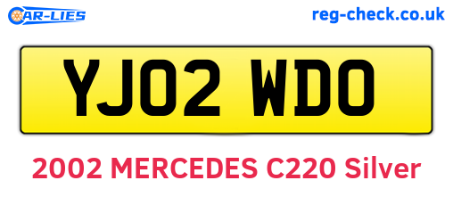YJ02WDO are the vehicle registration plates.