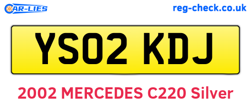 YS02KDJ are the vehicle registration plates.