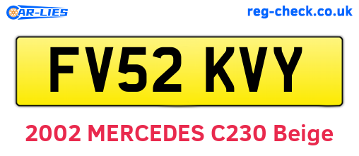 FV52KVY are the vehicle registration plates.
