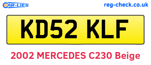 KD52KLF are the vehicle registration plates.