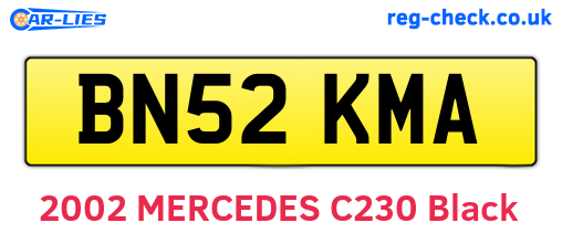BN52KMA are the vehicle registration plates.