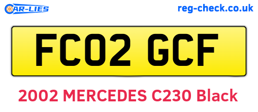 FC02GCF are the vehicle registration plates.