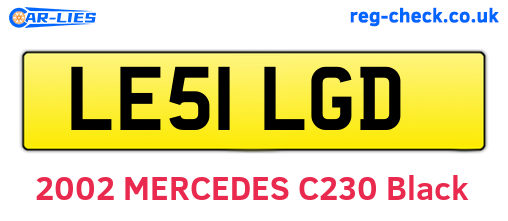 LE51LGD are the vehicle registration plates.