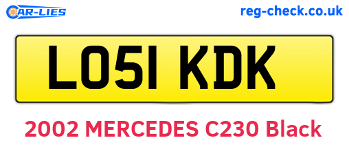 LO51KDK are the vehicle registration plates.