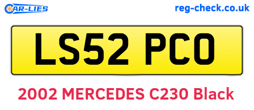LS52PCO are the vehicle registration plates.