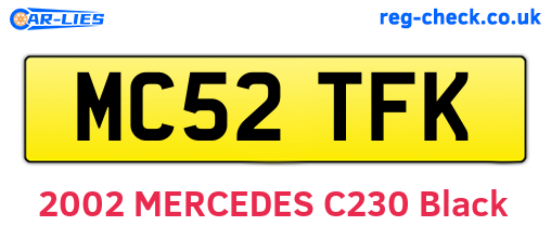 MC52TFK are the vehicle registration plates.