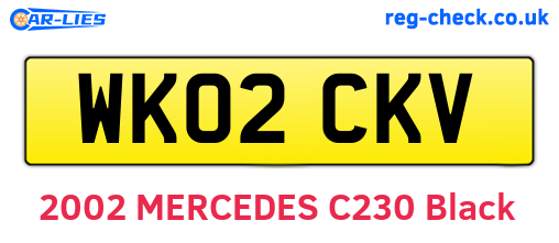 WK02CKV are the vehicle registration plates.