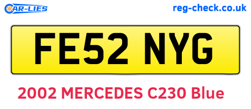 FE52NYG are the vehicle registration plates.