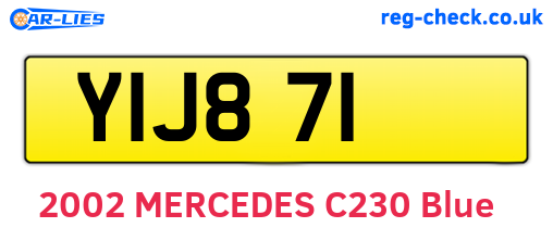 YIJ871 are the vehicle registration plates.