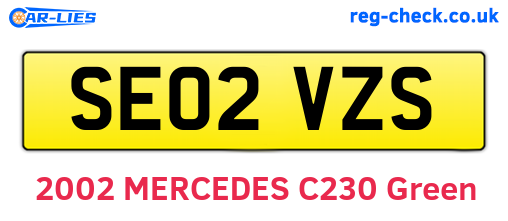SE02VZS are the vehicle registration plates.