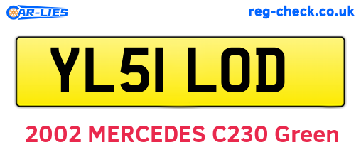 YL51LOD are the vehicle registration plates.