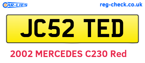 JC52TED are the vehicle registration plates.