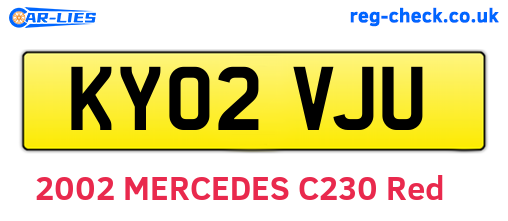 KY02VJU are the vehicle registration plates.