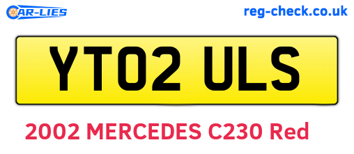 YT02ULS are the vehicle registration plates.