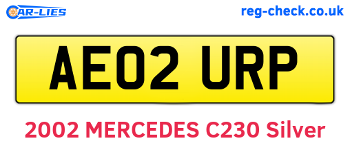 AE02URP are the vehicle registration plates.