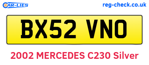 BX52VNO are the vehicle registration plates.
