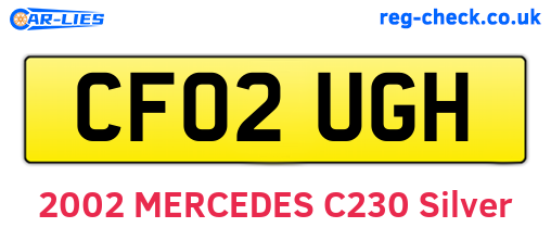 CF02UGH are the vehicle registration plates.