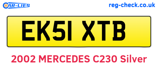 EK51XTB are the vehicle registration plates.