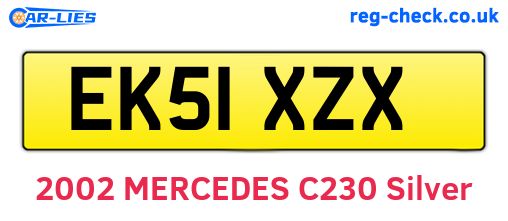 EK51XZX are the vehicle registration plates.