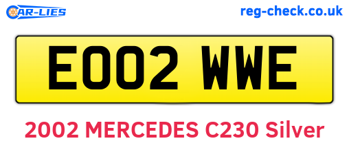 EO02WWE are the vehicle registration plates.
