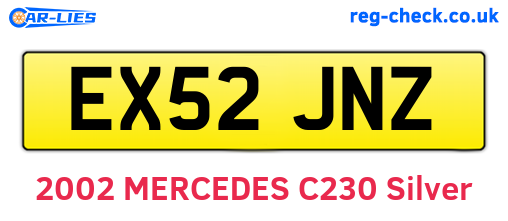 EX52JNZ are the vehicle registration plates.