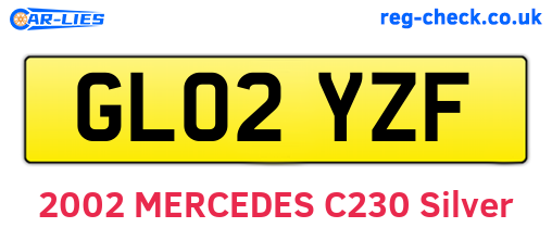 GL02YZF are the vehicle registration plates.