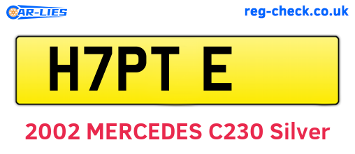 H7PTE are the vehicle registration plates.