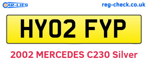 HY02FYP are the vehicle registration plates.