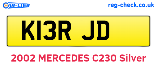 K13RJD are the vehicle registration plates.