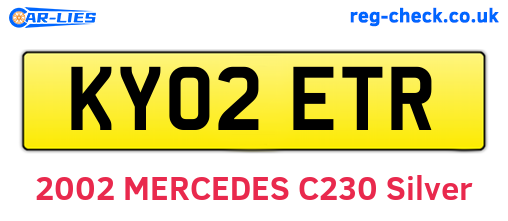 KY02ETR are the vehicle registration plates.