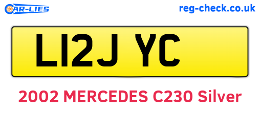 L12JYC are the vehicle registration plates.