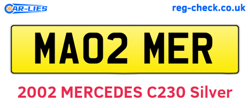 MA02MER are the vehicle registration plates.