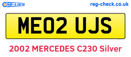 ME02UJS are the vehicle registration plates.