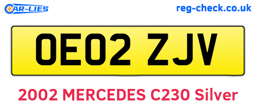 OE02ZJV are the vehicle registration plates.