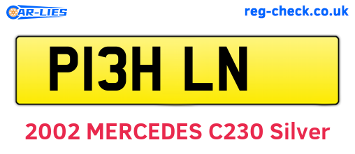 P13HLN are the vehicle registration plates.