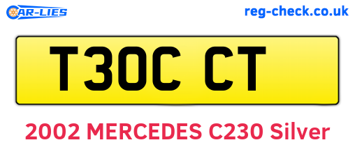 T30CCT are the vehicle registration plates.