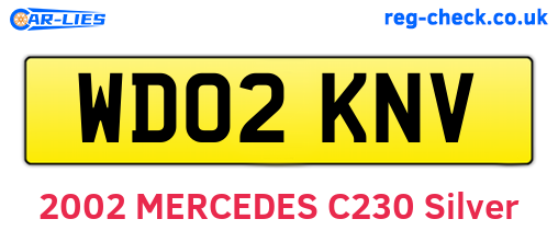 WD02KNV are the vehicle registration plates.