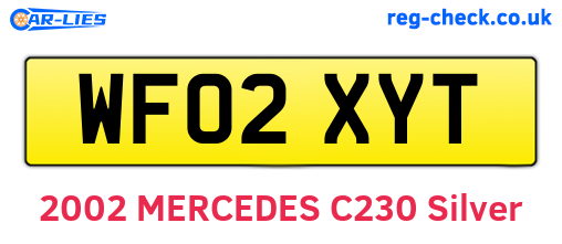 WF02XYT are the vehicle registration plates.