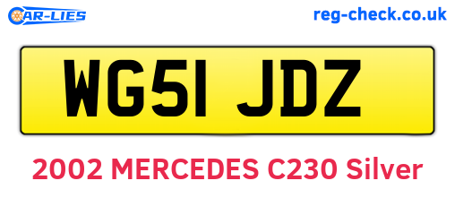 WG51JDZ are the vehicle registration plates.
