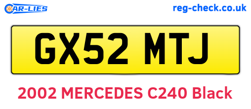 GX52MTJ are the vehicle registration plates.