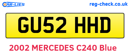GU52HHD are the vehicle registration plates.
