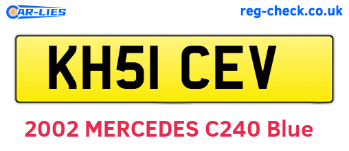 KH51CEV are the vehicle registration plates.