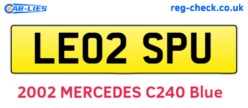 LE02SPU are the vehicle registration plates.