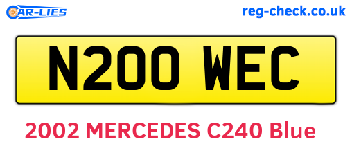 N200WEC are the vehicle registration plates.