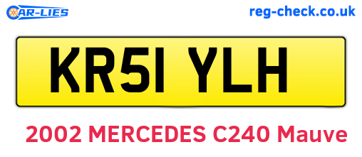 KR51YLH are the vehicle registration plates.