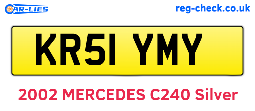 KR51YMY are the vehicle registration plates.